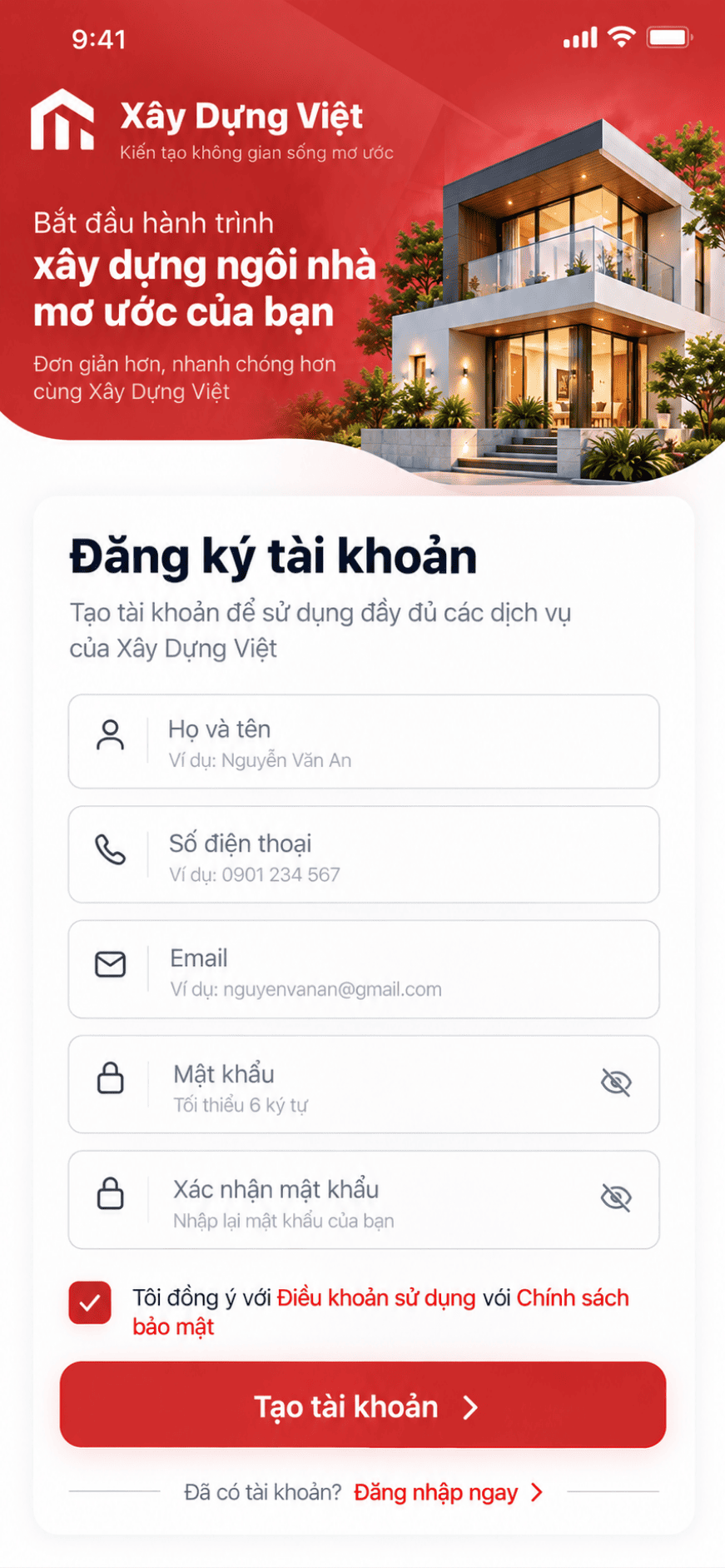 App xây dựng